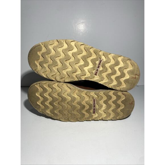 Vtg. Red Wing Moc Toe Men's Size 12 D Brown Red Leather Boots No.405 - Picture 15 of 16